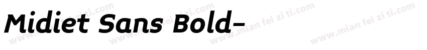 Midiet Sans Bold字体转换